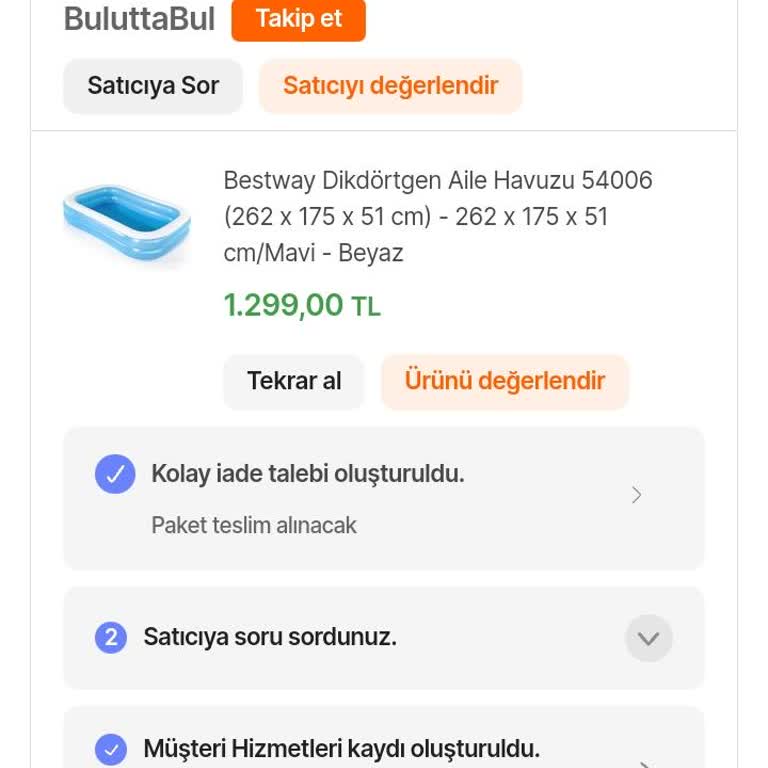 buluttabul.com Bulutta Bul, Bestway Şişme Havuz