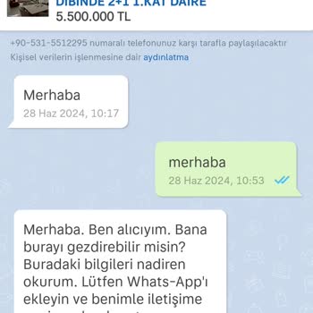 Sahibinden.com Üzerinden Gelen Saçma Mesajlar