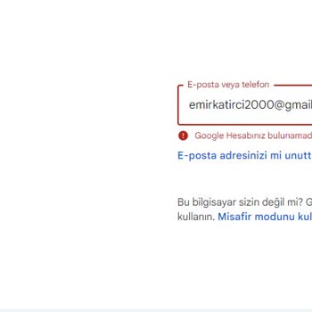 Gmail Google Hesap Sorunu