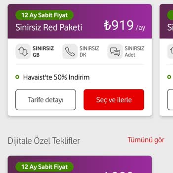 Vodafone Tarife Fahiş Fiyatları