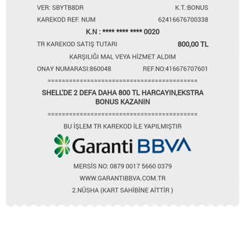 Garanti BBVA Bonus Kampanyası Mağduriyeti: Shell Bayisi Anlaşma Sorunu