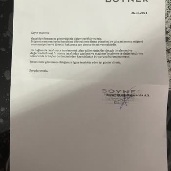 Boyner'in İadeyi Kabul Etmemesi
