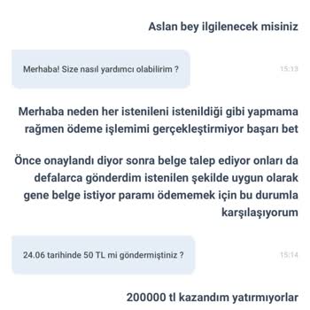 Başarıbet Başarı Bet Ödeme Sorunu