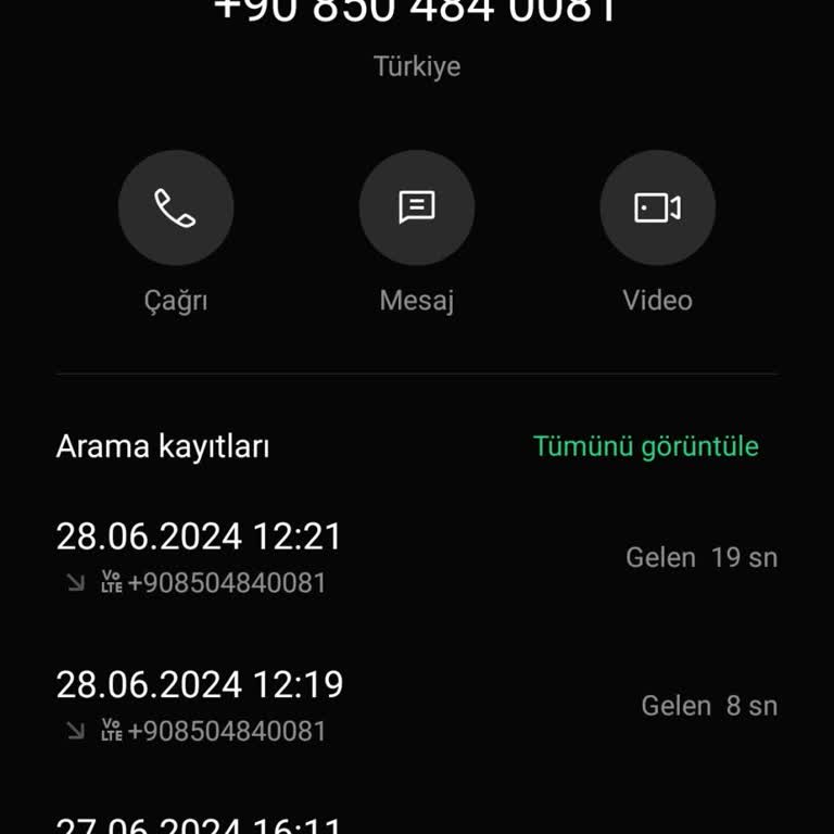 0850 901 06 71 +908504840081 Numara Sürekli Arayarak Rahatsız Etmesi İşlem Yaptırma