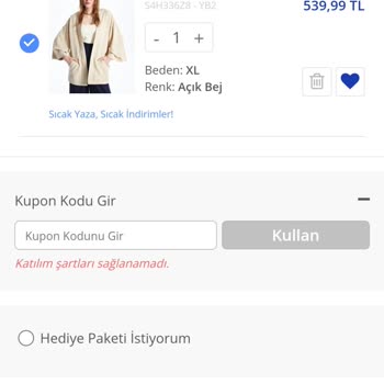 LC Waikiki Katılım Şartı Sağlanamadı