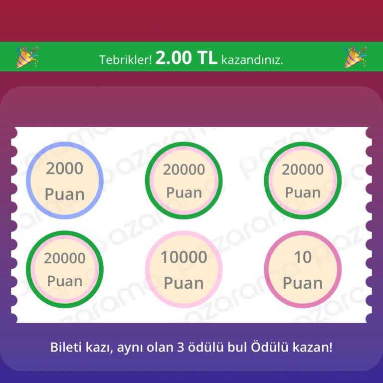 Pazarama İş Bankası 20000 Puanımı Vermiyor
