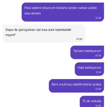Getir Büyük Çıkma Ürün Ve Alakasızlık