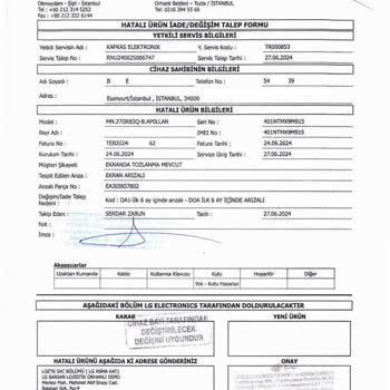 İdefix İade Talebi Oluşturamama Problemi