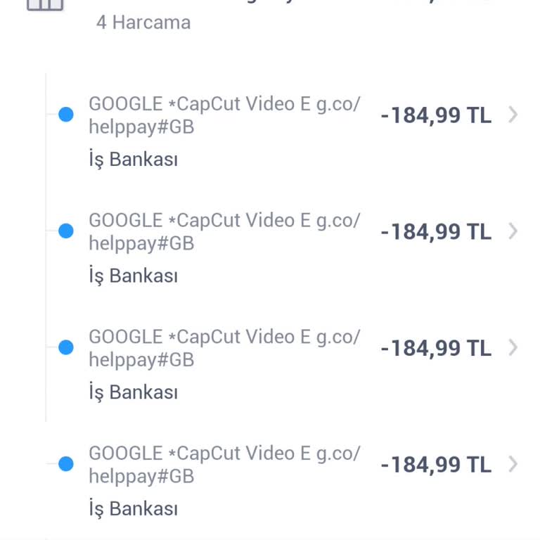 CapCut Fazladan 4 Kez Çekilen Ödeme