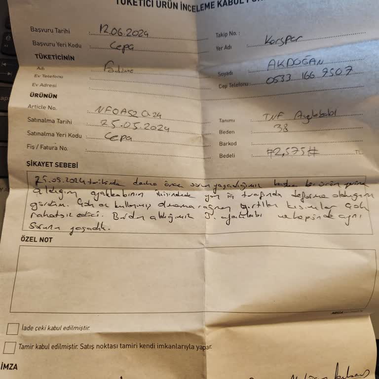 VF Ege Giyim Müşteriyi Korumuyor. Bizi Kar Sporla Baş Başa Bırakıyor