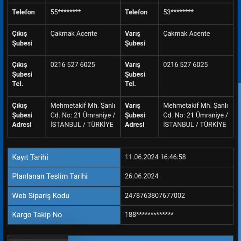Sürat Kargo Kargonun Hareketsiz Durumda Olması