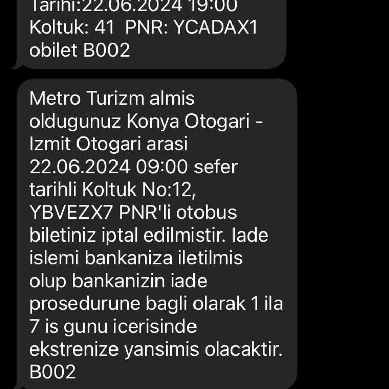 Obilet İptal Edilen Biletin Geri Ödemesi