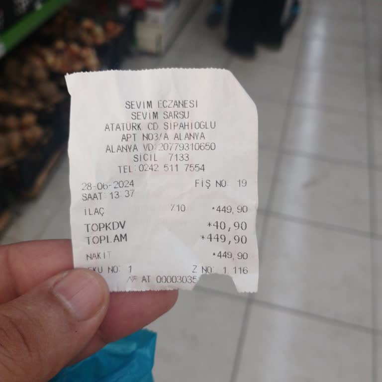 Sevim Eczanesi (Alanya) Fazla Para Aldı