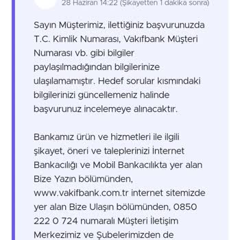 VakıfBank Para İadem Yapılmıyor