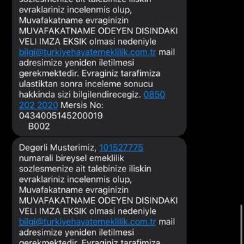 Türkiye Hayat Emeklilik İnsanları Mağdur Edemezsin...