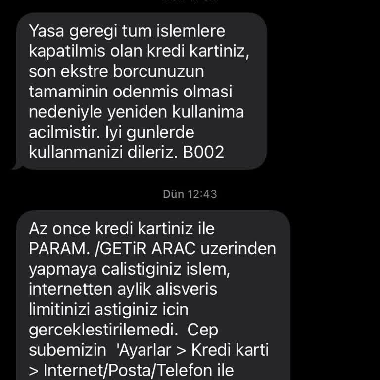 Getir-Moov Kredi Kartımdan Habersiz İşlem Yapmaya Çalışıyor.