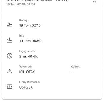 19 Temmuz THY TK0698 IST-SSH Uçuş İptali Ve Zararımın Karşılanmaması