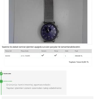 Emporio Armani Saat & Saat Ayıplı Ve Orijinal Olmayan Ürün Satıyor