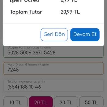 Ankara Kart İşlem Ücreti Hk