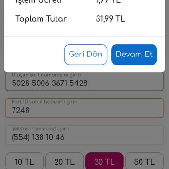 Ankara Kart İşlem Ücreti Hk