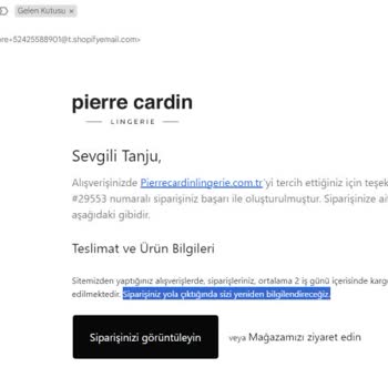 Pierrecardinlingerie.com.tr Müşteri Hizmetleri Telefonuna Ulaşamıyor