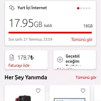 Vodafone Fatura Tutarı Çok Fazla