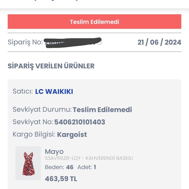 LCW Online Alışveriş Mağduriyeti