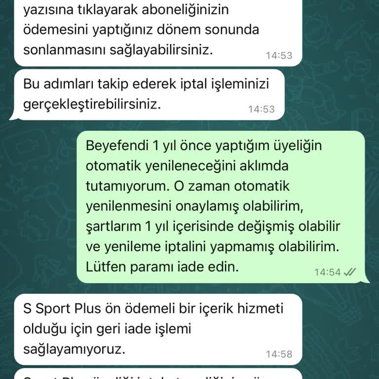 S Sport Plus A Sport Plus Otomatik Yıllık Üyelik Yenileme