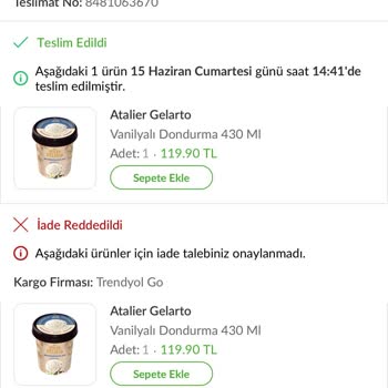 Trendyol GO - Algida Üsküdar Şubesi