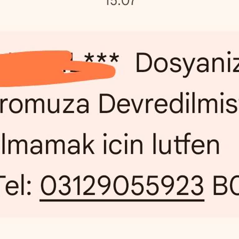 Hukuk Bürosu Olduğunu İddia Eden Gelen Mesaj!