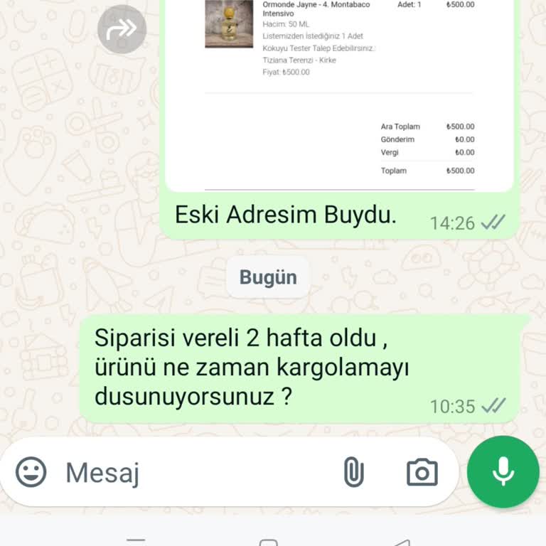 Escala Parfüm Ödenen Ürünü Göndermiyor