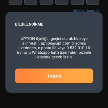 UPTION Hesabıma Giriş Yapamıyorum