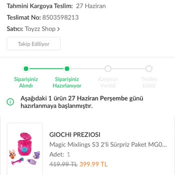 Toyzz Shop Kargoya Verilmeyen Sipariş
