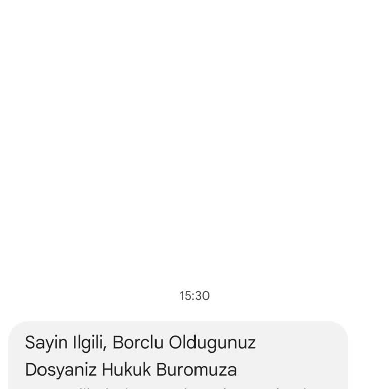 T. Sunbul Hukuk (SMS) Gelen Mesaj