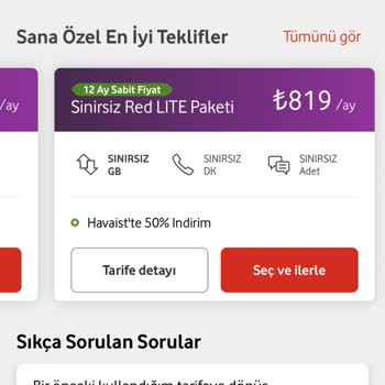Vodafone Tarife Değiştirme Problemi