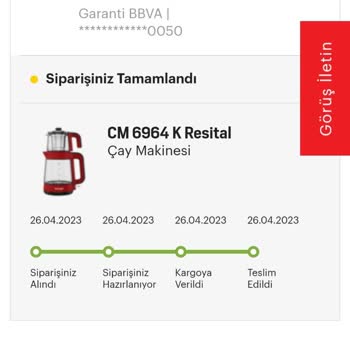 Garantisi Devam Eden Arçelik Cam Çay Makinesi Çatlağı