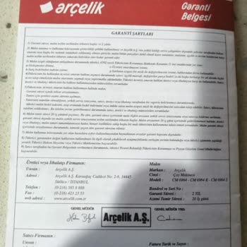 Garantisi Devam Eden Arçelik Cam Çay Makinesi Çatlağı