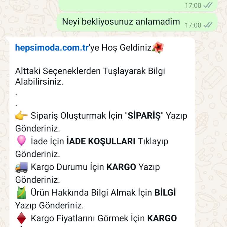 Hepsi Moda Para İadesi Yapmıyor