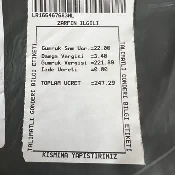 Amazon Gümrük Ücreti Mağduriyeti