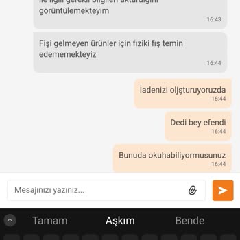 Trendyol Üzerinden Popeyes Firmasından Verdiğim Sipariş Hk.