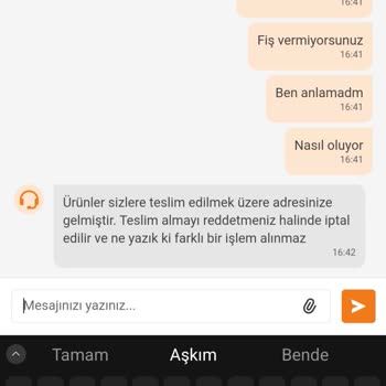 Trendyol Üzerinden Popeyes Firmasından Verdiğim Sipariş Hk.