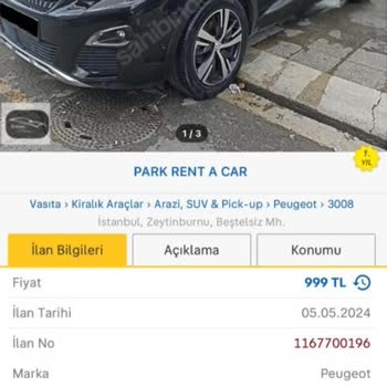 Sahibinden Üzerinden Kiraladığım Araçta Yaşadığım Sorunlar