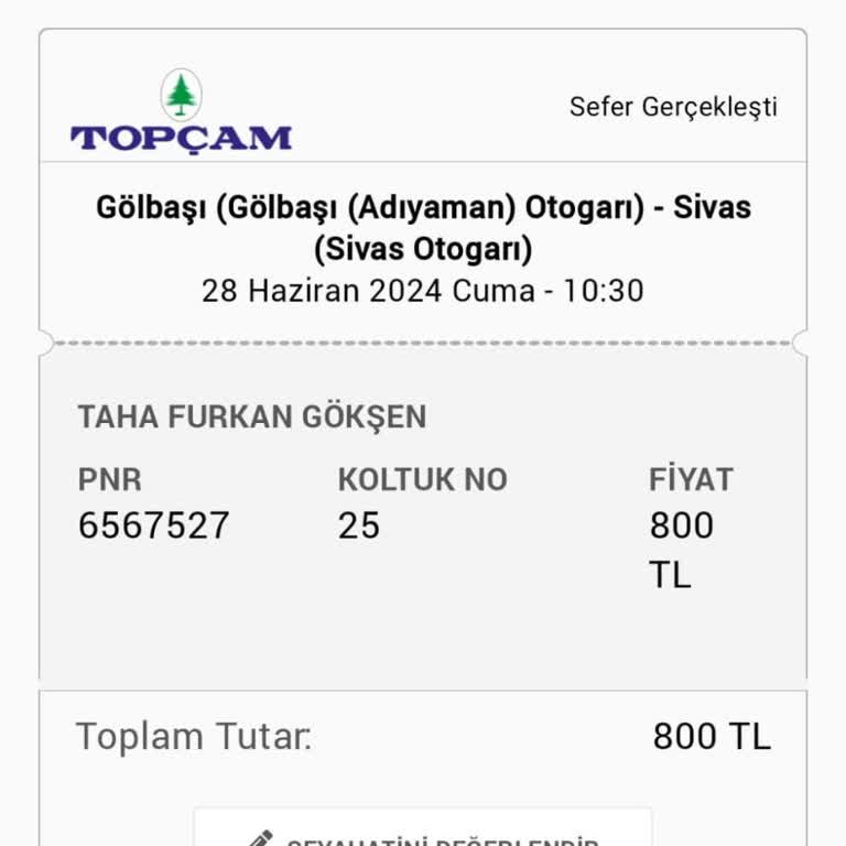 Obilet Otobüs Firması Benimle İletişime Geçmedi