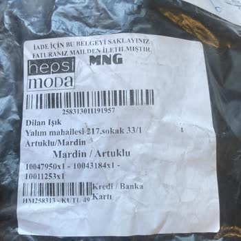 Hepsi Moda İade Ücretim Tarafıma Verilmedi