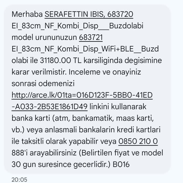 Beko Değişim Talepli Arıza