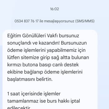 Eğitim Gönüllüleri Vakfı (Burs Başvuru) Sahte Burs Başvurusu Sitesi Üzerinden Kimlik Bilgilerimin İzinsiz Kullanımı