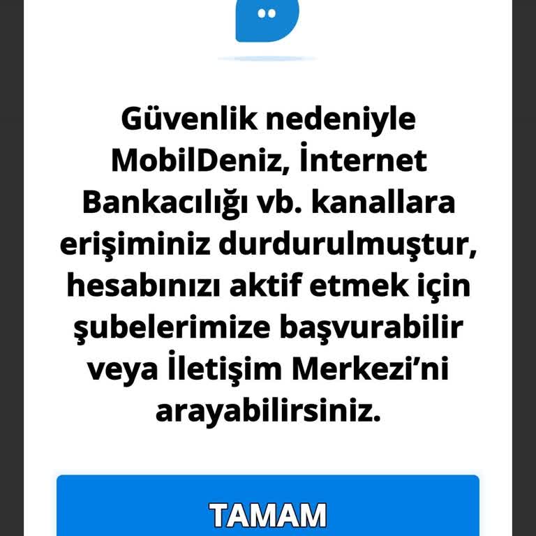 Denizbank Mağduriyeti İnternet Bankacılığını Kapatmış Kullanımıma