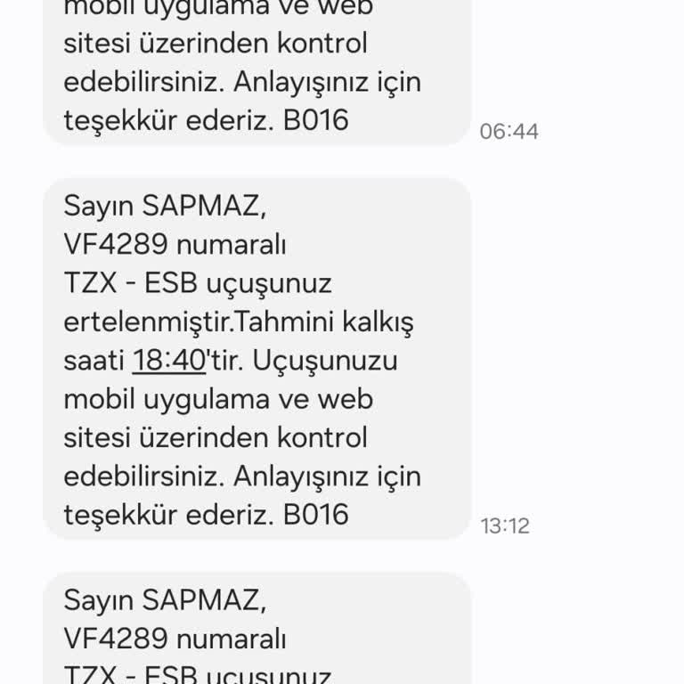 Ajet Firması Ait Uçuş Mağduriyeti