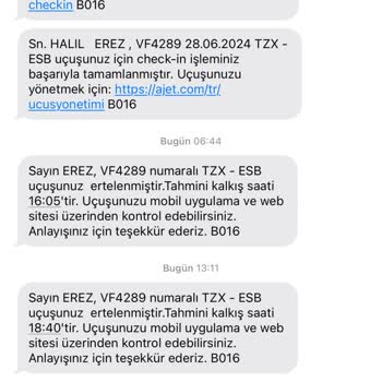 Ajet Firması Uçak Rötarı