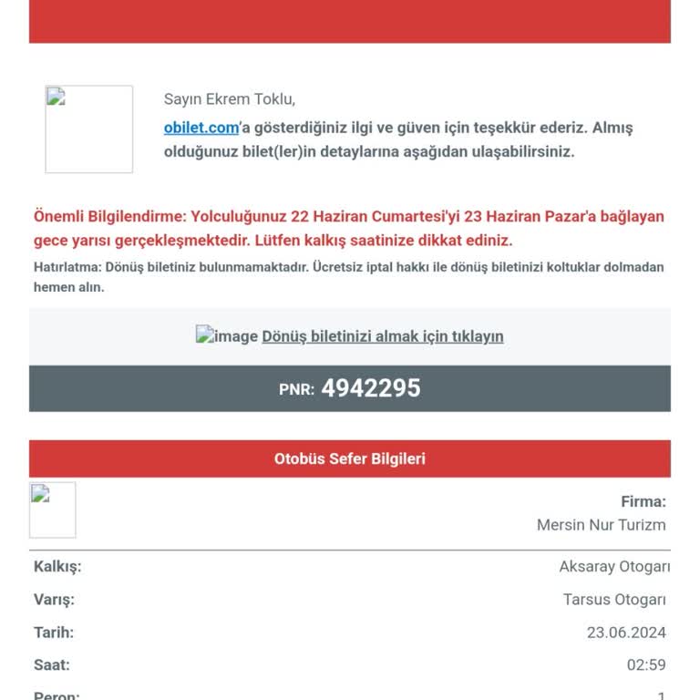 Obilet Otobüs Otogara Girmeme Ücret İadesi
